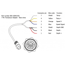 7 Pin Transducer Adapter - Bare wires